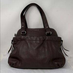 Furla Chocolate Brown Leather Shoulder Bag Quiet luxury Old money Italian